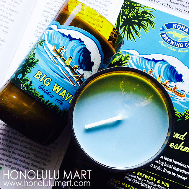 ビッグウェイブ（ハワイの海の香り）コナ・ブリューイング瓶ハワイアンキャンドル