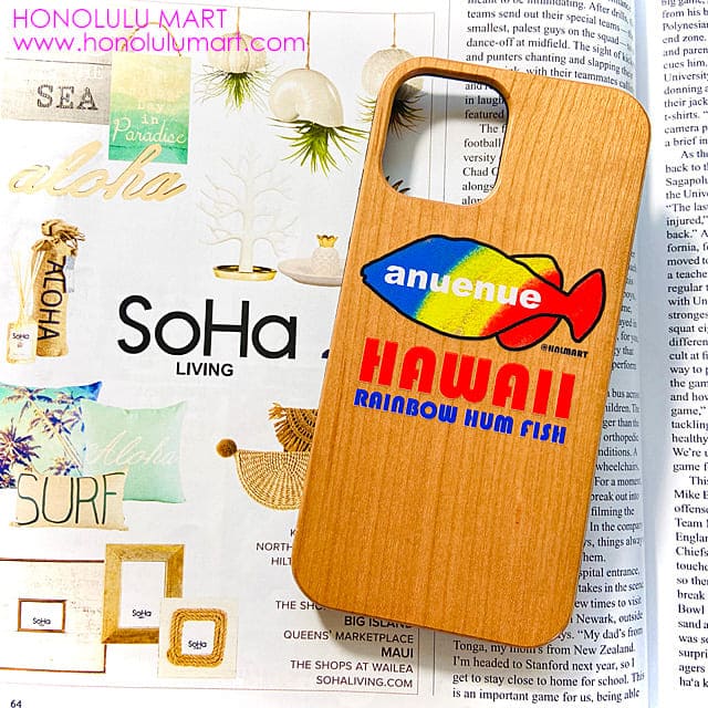 ハワイの州魚の虹色木製iPhoneケース2