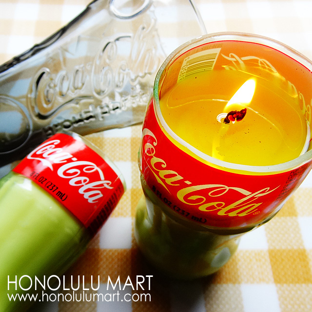 USコカコーラ瓶をホルダーにしたハワイの香りのキャンドル 