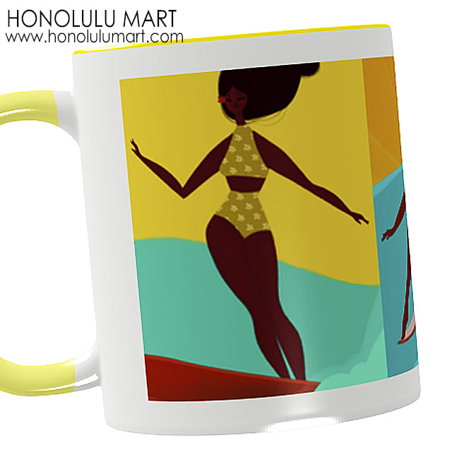 Lazy Surf Dazeの絵柄のハワイアン・マグカップ（Punky Aloha)1
