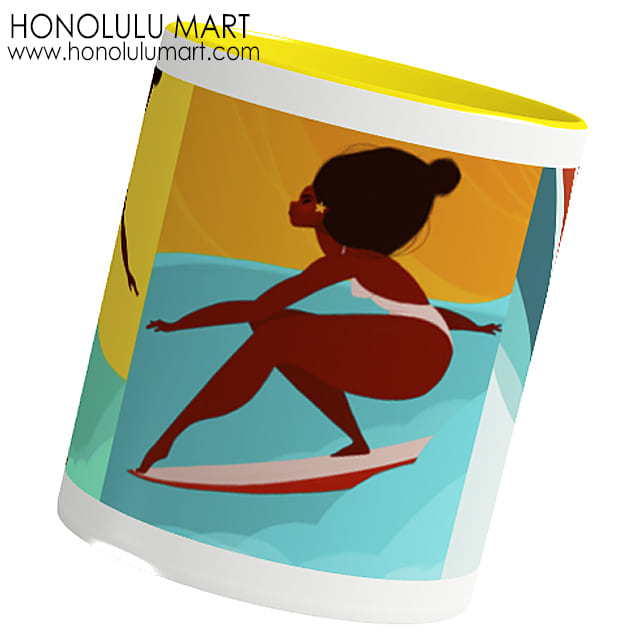 ２つのハワイのサーフアートを楽しめるマグカップ2