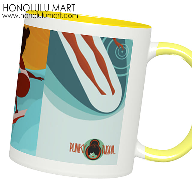 サーフアート・ハワイアン・マグカップとPunky Alohaのロゴマーク