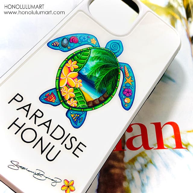 ホヌとハワイの景色のiPhoneケース4