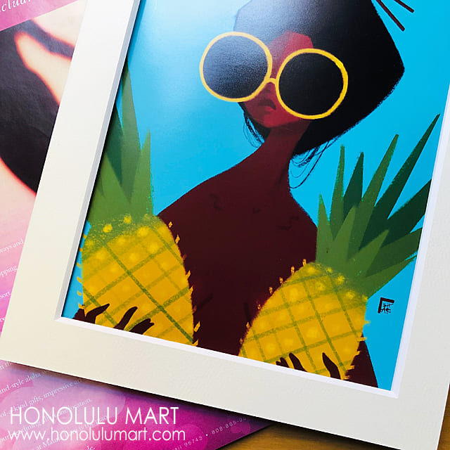 パイナップルガールの絵（ハワイのPunky Aloha）2