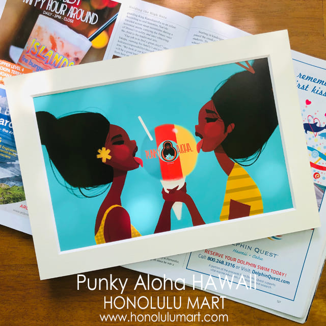 シェイブアイスの絵（ハワイのPunky Aloha）1