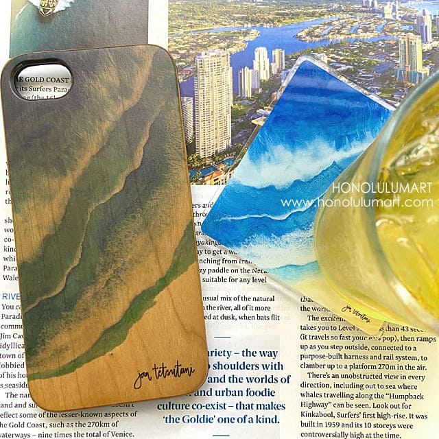 海と木のナチュラル・ウッド・ハワイアンiPhoneケース2