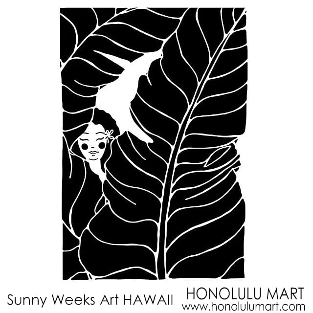 ハワイのsunny Weeks Artバナナガールの絵 ハワイアン雑貨通販ホノルルマート