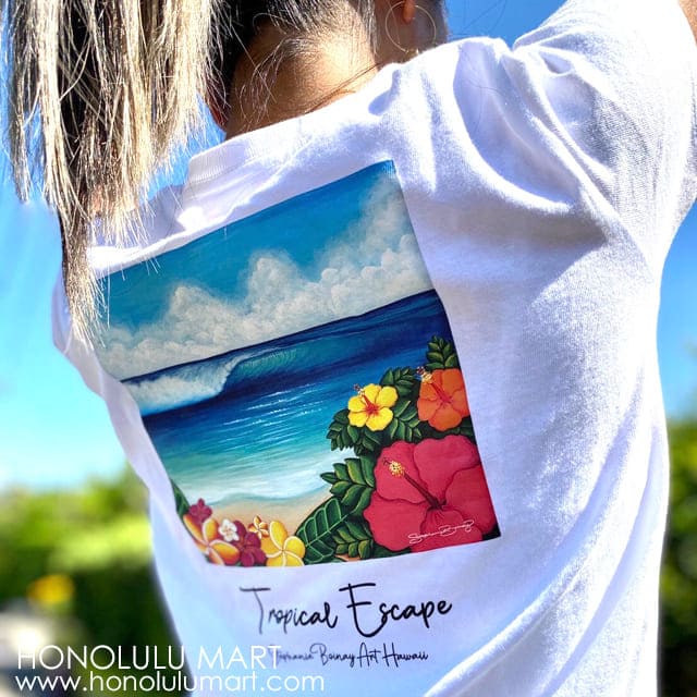 ハワイの海の景色のTシャツ（ステファニー・ボイナイ）3