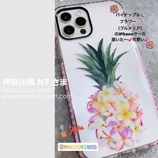 パイナップル・プルメリア透明iPhoneケース14