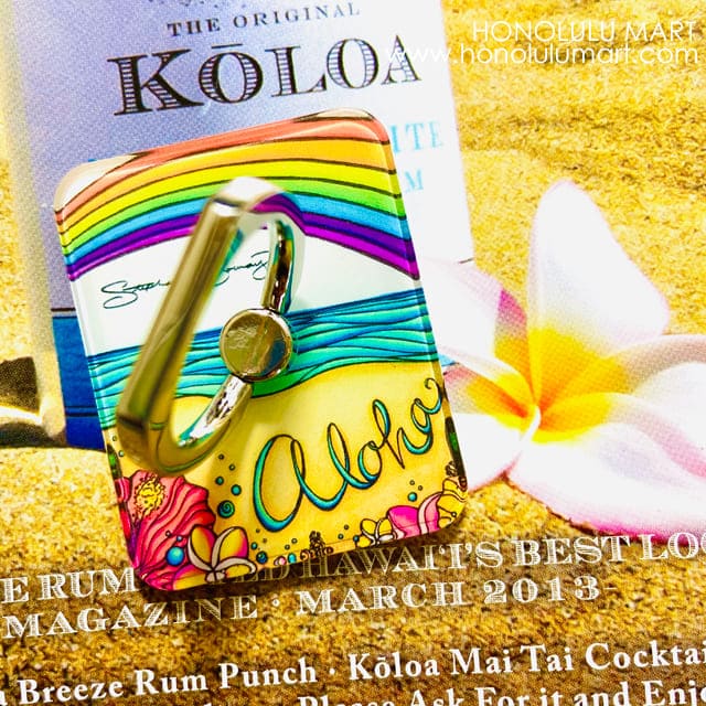 虹とアロハのハワイアン・スマホリング ハワイアン雑貨通販ホノルルマート