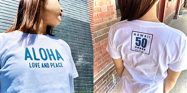 アロハ・ラブ＆ピースTシャツ