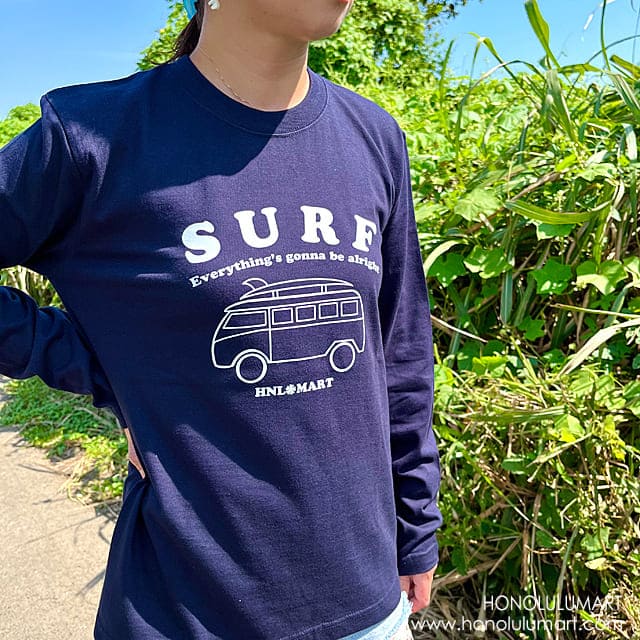 SURFワーゲンバス長袖Tシャツ（ネイビー）