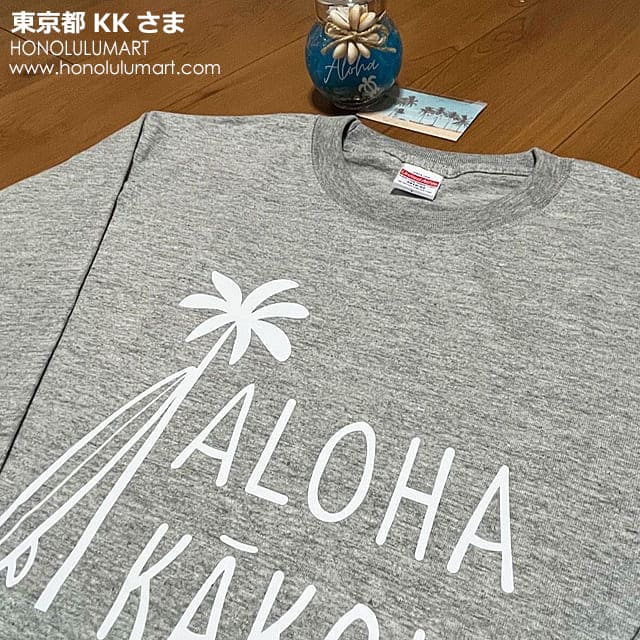 アロハカーコウ長袖Tシャツ（グレー）とルームフレグランスの写真8