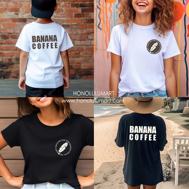 バナナコーヒー半袖Tシャツ（2種類）