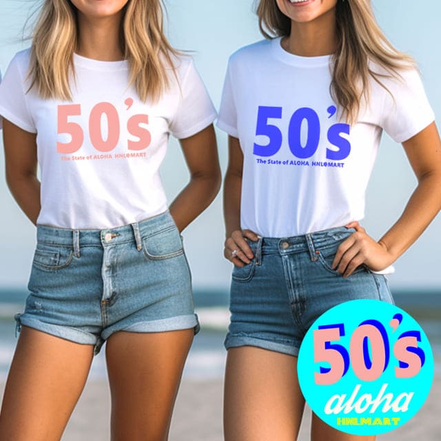 お揃いコーデ（ハワイ50’s半袖Tシャツ）5