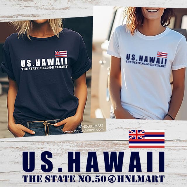 US HAWAIIミリタリー半袖Tシャツ（ネイビー）