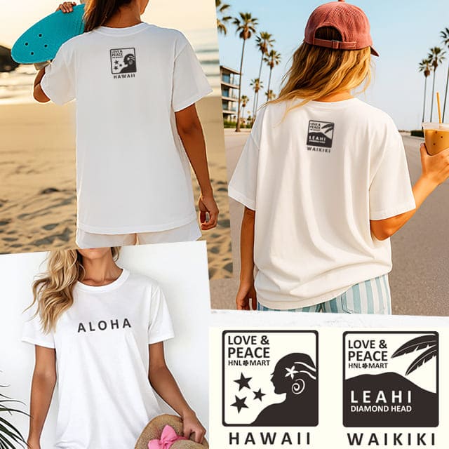 レトロアロハ半袖Tシャツ
