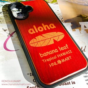 アロハ・バナナの葉柄木製iPhoneケース2