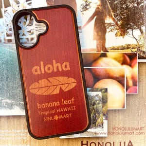 アロハ・バナナの葉柄木製iPhoneケース3