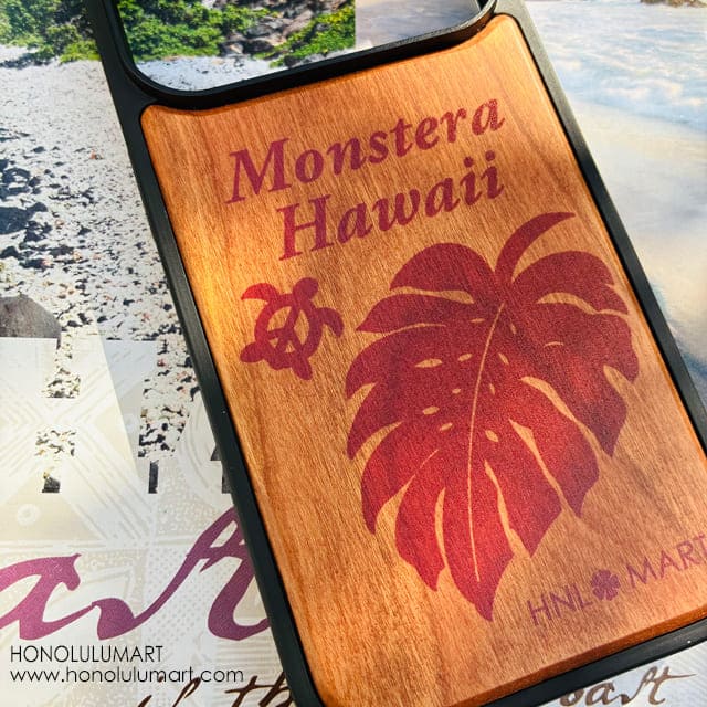 モンステラ柄木製iPhoneケース5