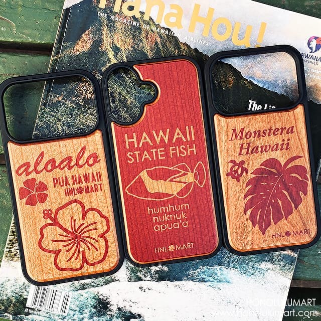 ビンテージハワイ木製iPhoneケース